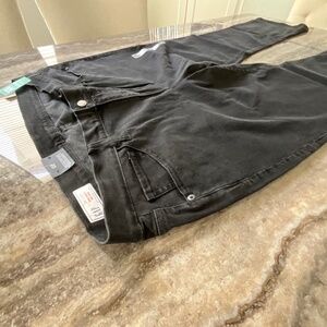NWT Sz 35 (20R) Gap Faded Black Baby Bootcut Mid Rise Denim Jeans 500091832042